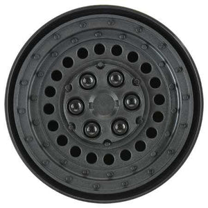1/10 Carbine Front/Rear 1.9" 12mm Rock Crawler Wheels (2) Black
