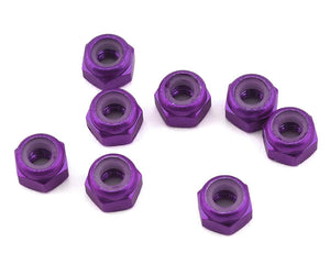 3mm Aluminum Locknuts (Purple) (8)