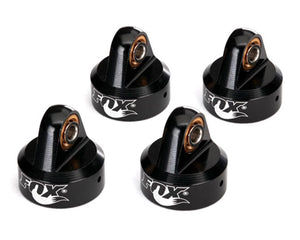 Traxxas 8456 Shock caps, aluminum (black-anodized), Fox shocks (4)