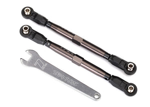 Traxxas 8547A Aluminum Front Toe Links Desert Racer (Black Chrome) (2)