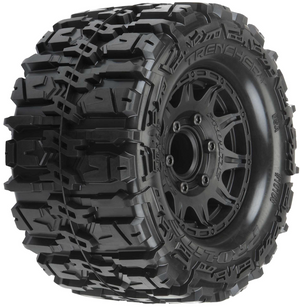 1/10 Trencher HP BELTED F/R 2.8" MT Tires Mounted 12mm Blk Raid (2)