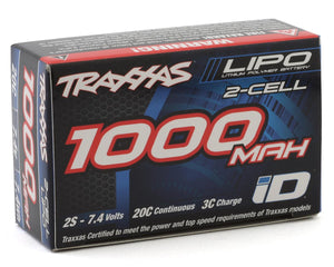Traxxas 2S "Power Cell" 20C LiPo Battery w/iD Connector (7.4V/1000mAh)