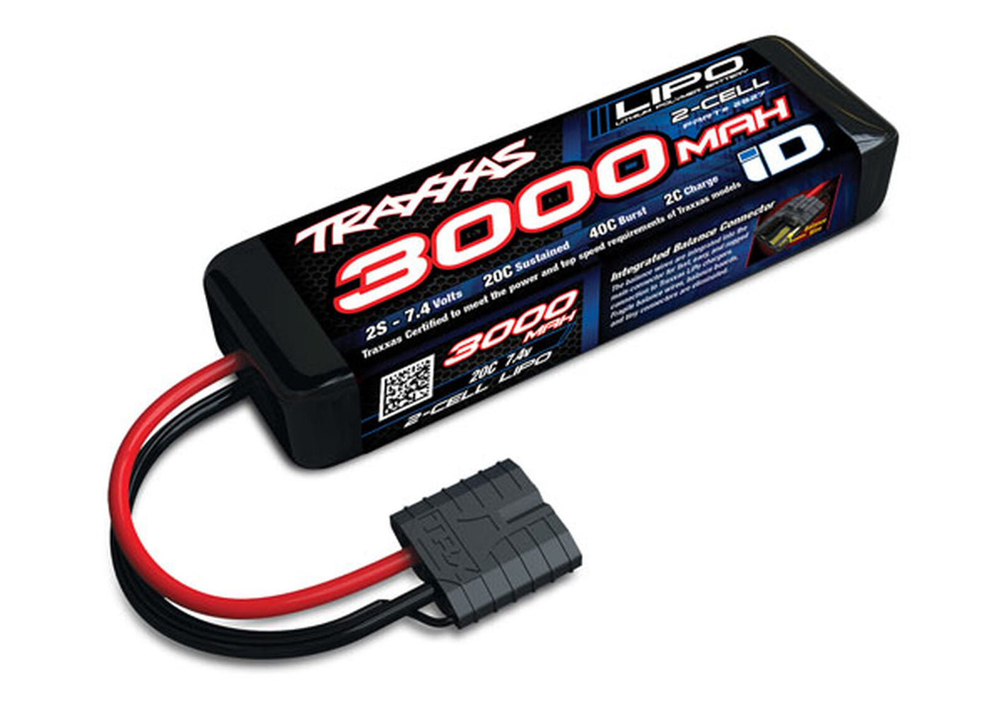 2S 3000mAh 7.4V 20C LiPo Battery