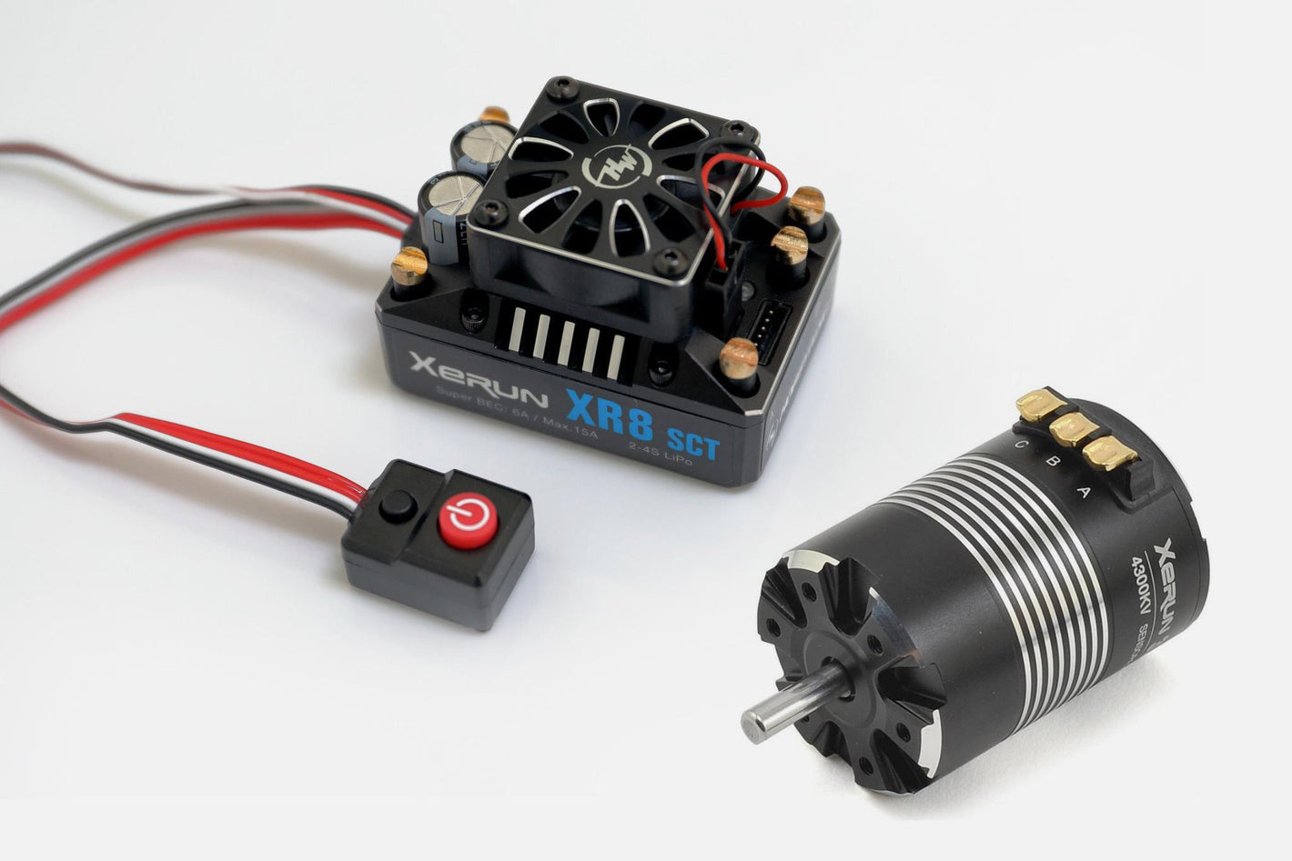 Hobbywing XR8 SCT ESC, w/ 3652SD G2 Competition Motor - Combo (4300KV) HWI38020421