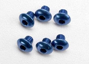 4x4mm Aluminum Button Head Screws (Blue) (6)