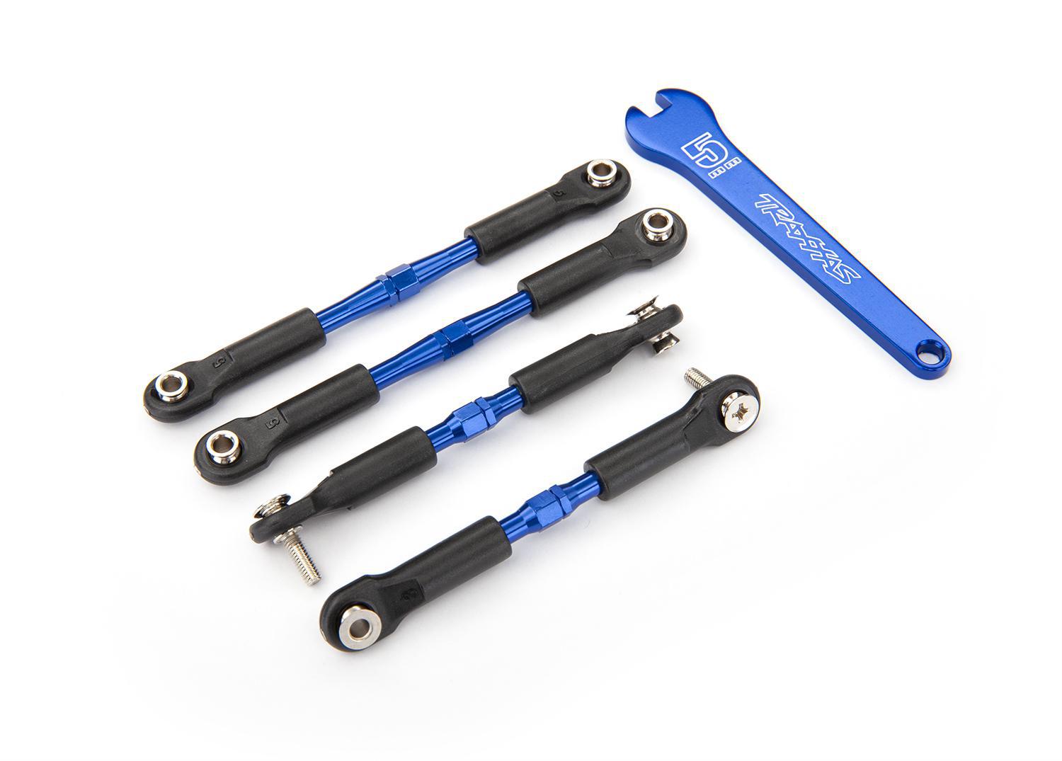 Aluminum Turnbuckle Camber Link Set (Blue) (4)