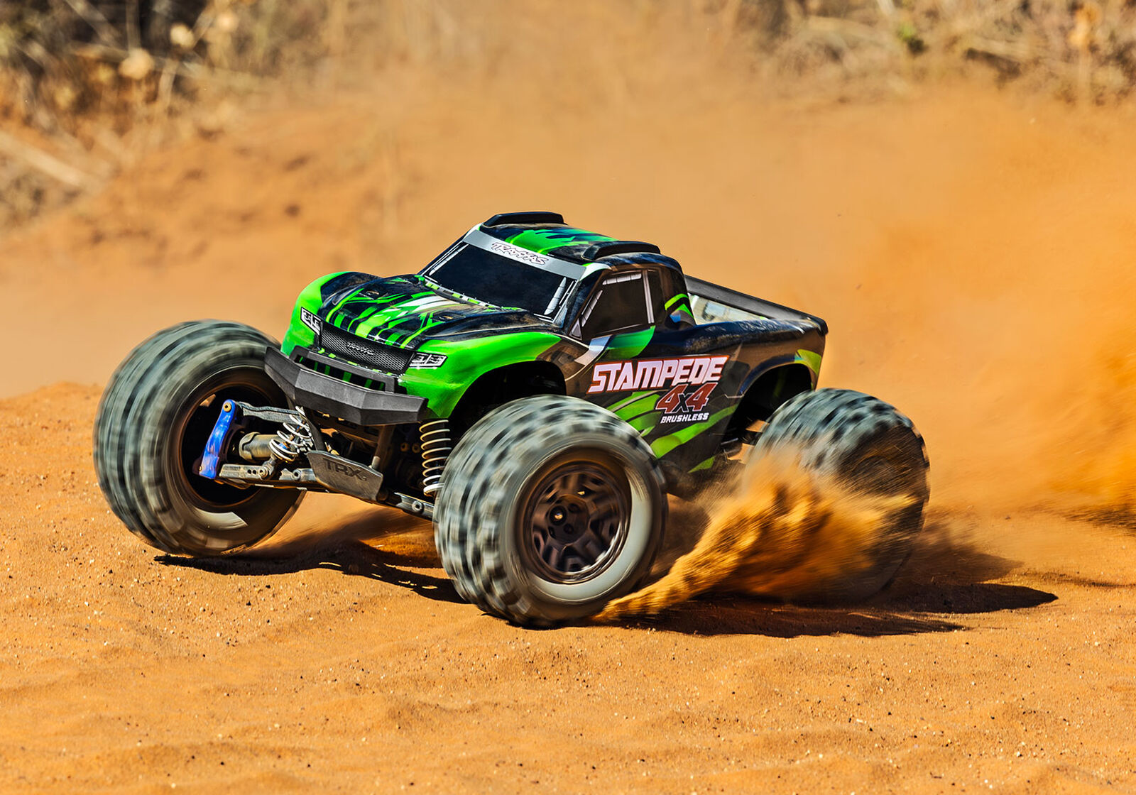 Stampede 4X4 BL-2s: 1/10 Scale 4WD Monster Truck (Green)