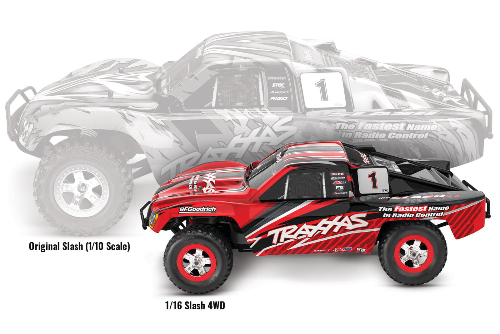 Slash 1/16 Scale  4X4 Short Course Truck w/USB-C Red