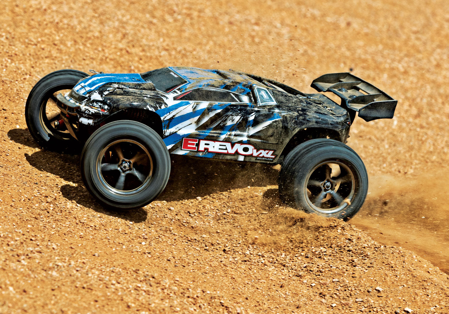 Traxxas E-Revo VXL Brushless 1/16 4WD RTR Monster Truck (Blue) w/VXL-3m ESC, TQi 2.4GHz Radio, Battery & USB-C Charger