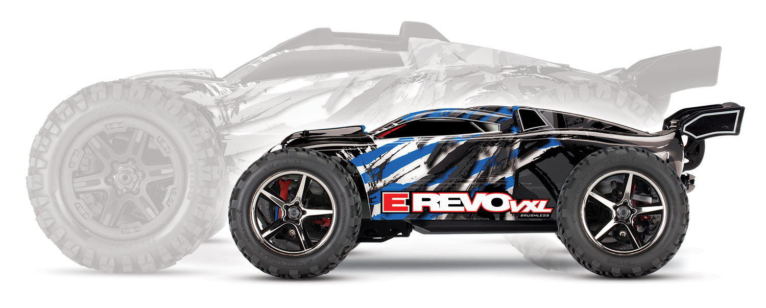 Traxxas E-Revo VXL Brushless 1/16 4WD RTR Monster Truck (Blue) w/VXL-3m ESC, TQi 2.4GHz Radio, Battery & USB-C Charger