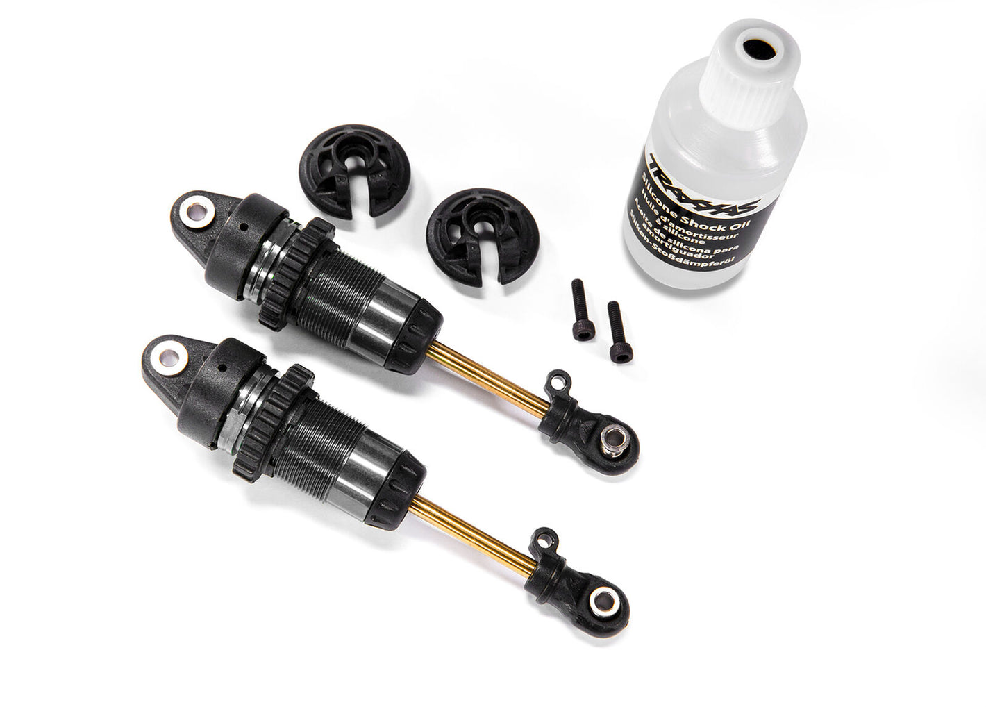 Complete GTR Long Hard Anodized Shocks W/Ti-Nitride Shafts (2)