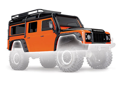 TRX-4 Land Rover Defender Pre-Painted Body w/Exocage (Orange)