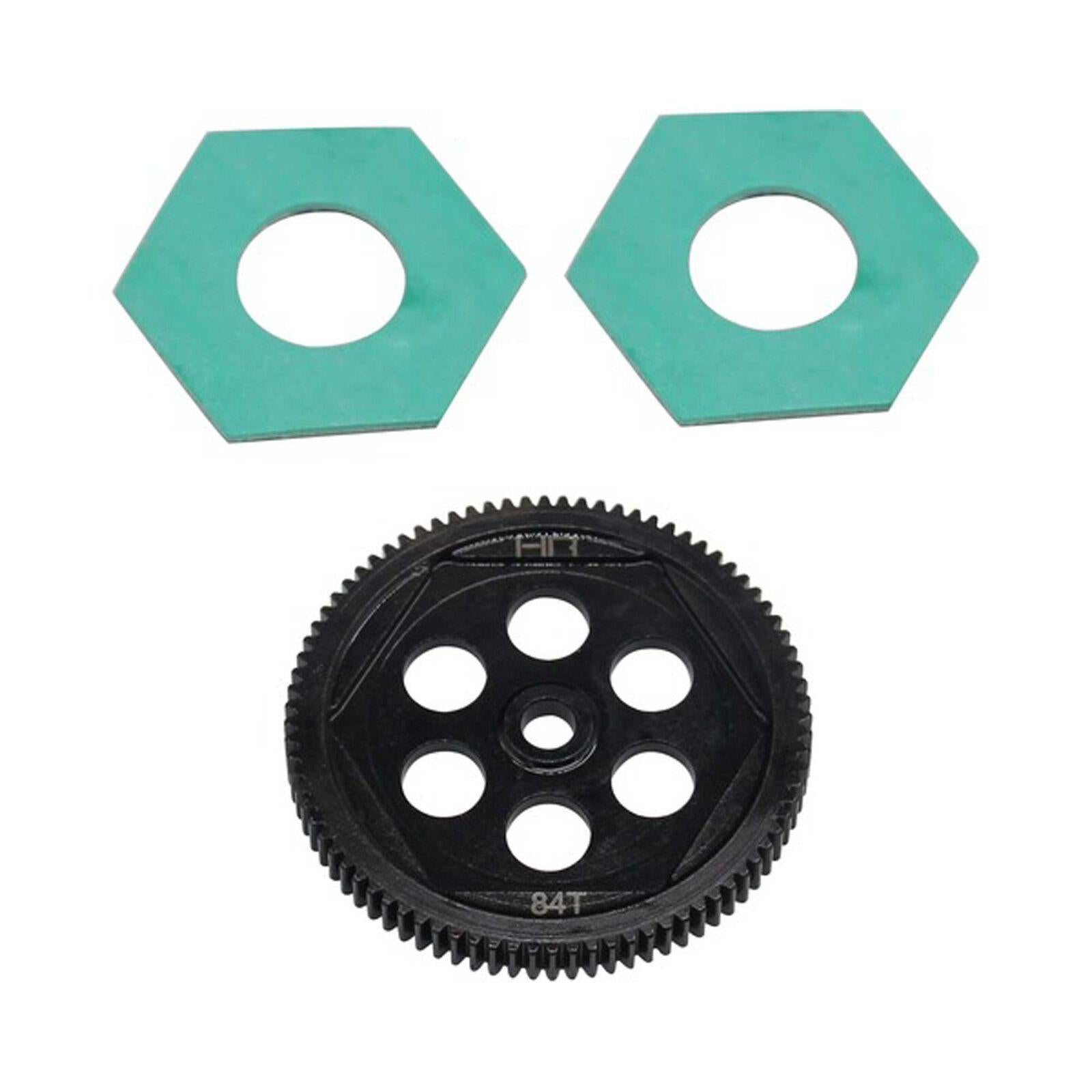 Steel Spur Gear & Slipper Pads, 48p 84t: 22S