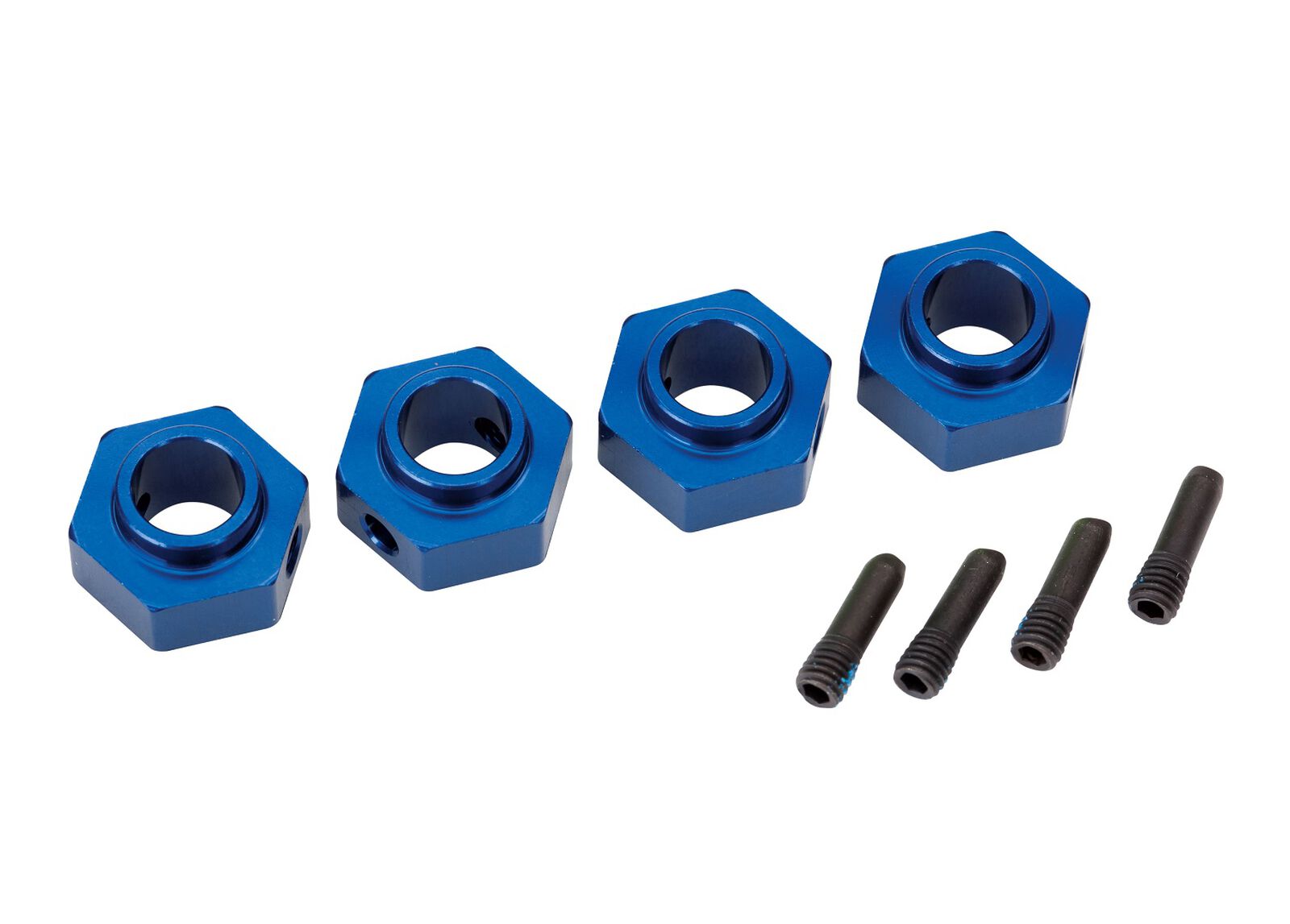 TRX-4 12mm Hex Aluminum Wheel Hubs (Blue) (4)