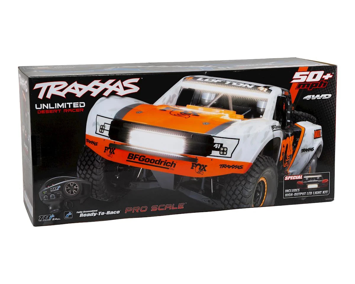 Traxxas Unlimited Desert Racer UDR 6S RTR 4WD Race Truck (Fox) w/LED Lights & TQi 2.4GHz Radio