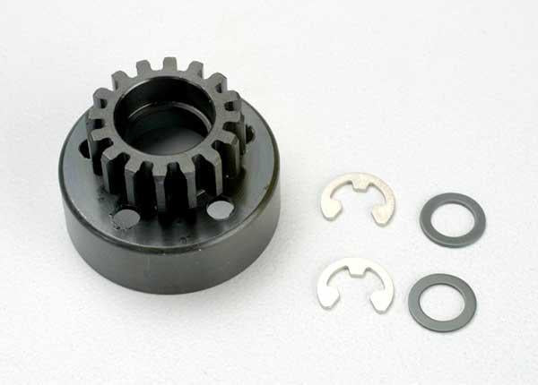 Traxxas Clutch bell (16T) 5x8x0.5mm fiber washer, 5mm e-clip (use 5x11x4mm bearin 5216