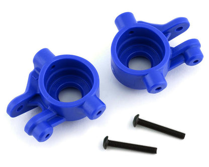 Hoss/Rustler/Slash 4x4 Extreme Heavy Duty Steering Blocks (Blue) (2)