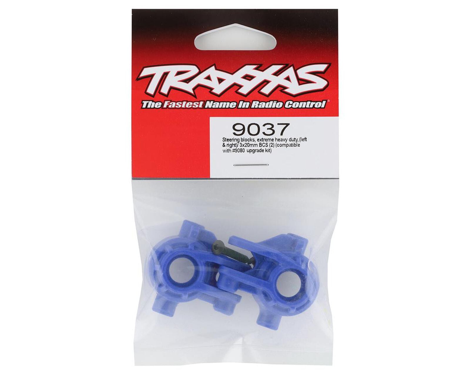 Hoss/Rustler/Slash 4x4 Extreme Heavy Duty Steering Blocks (Blue) (2)