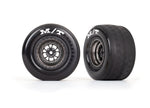 Drag Slash Rear Pre-Mounted Tires (Satin Black Chrome) (2) w/Weld Wheels & 12mm Hex