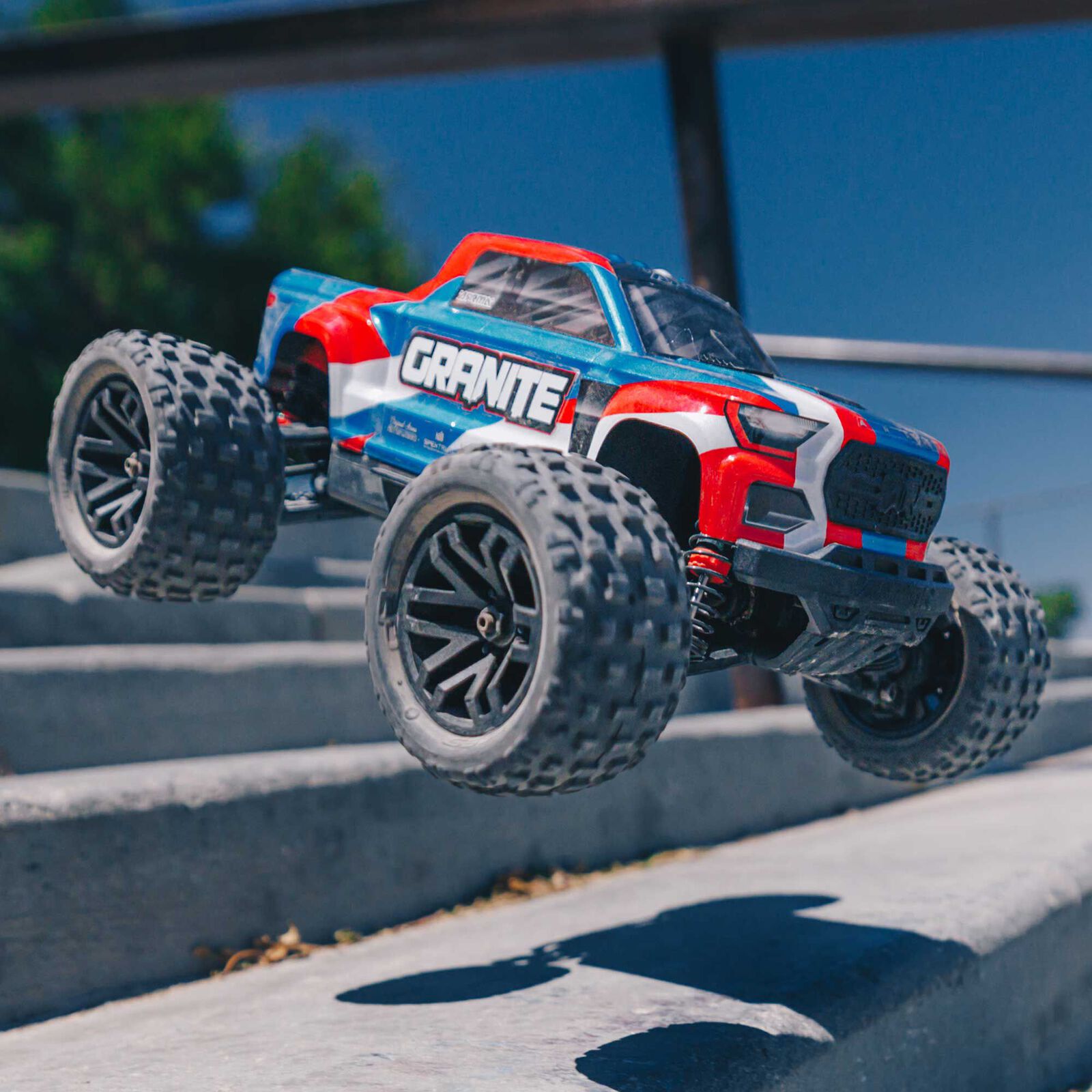 GRANITE GROM MEGA 1/18 380 Brushed 4X4 Monster Truck RTR with Battery & Charger Blue