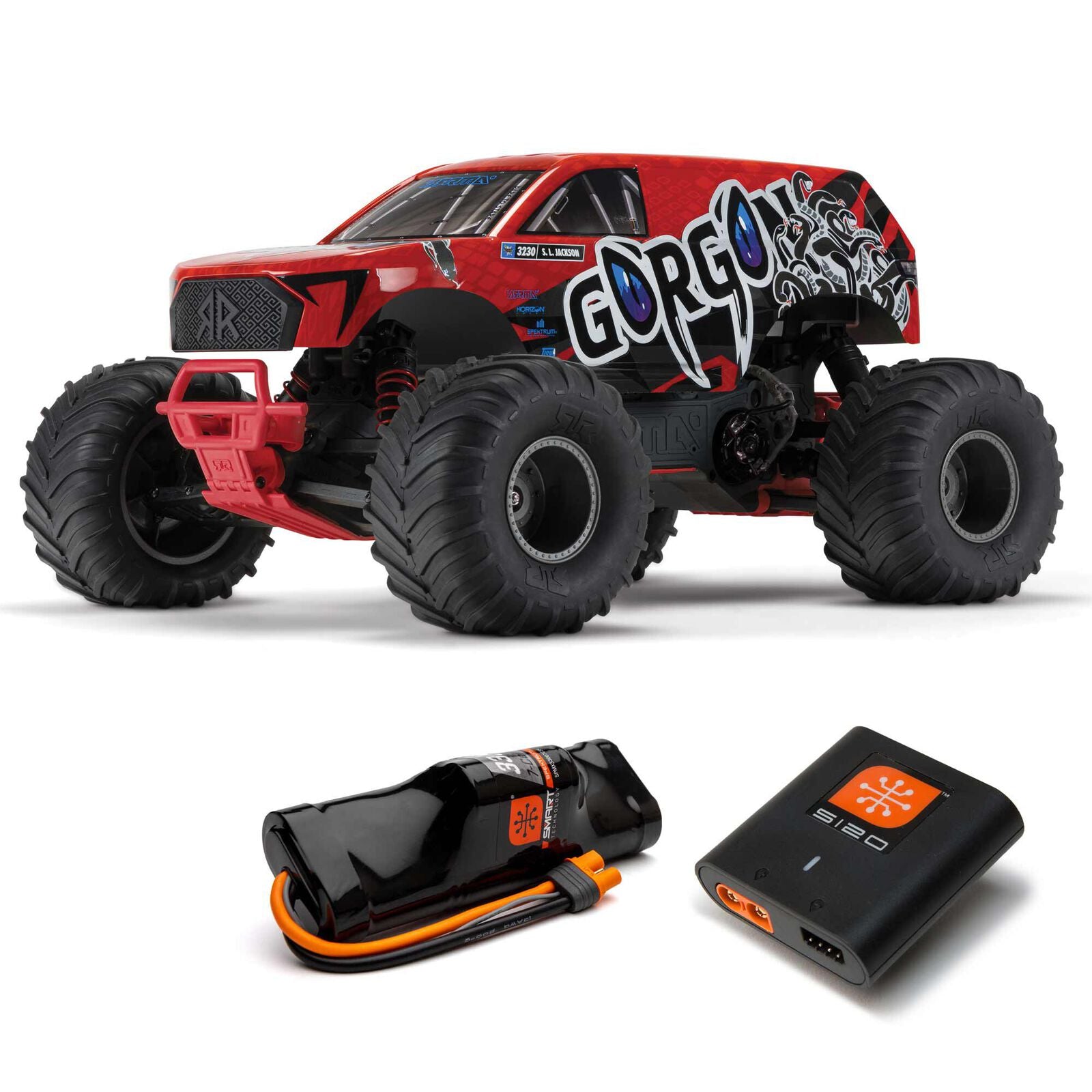 GORGON 2wd MT 1/10 RTR Smart 3300 7C S120 USB Red