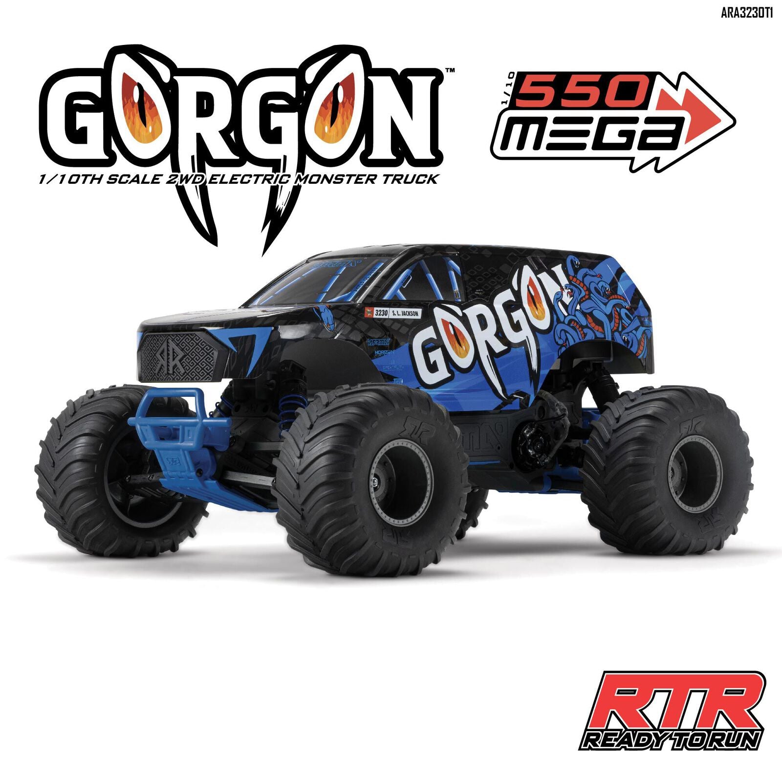 GORGON 2wd MT 1/10th RTR (No Batt) Blue