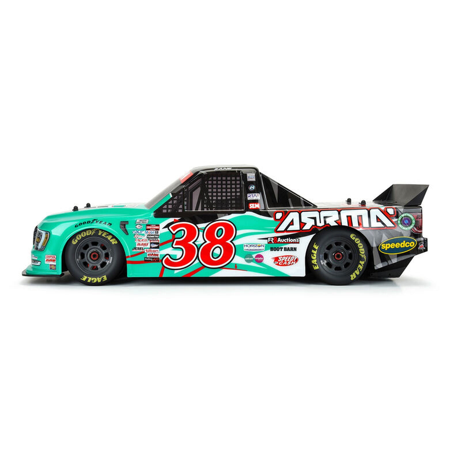 1/7 2023 NASCAR Ford F-150 No.38 Truck LE Body (Teal): Infraction 6S