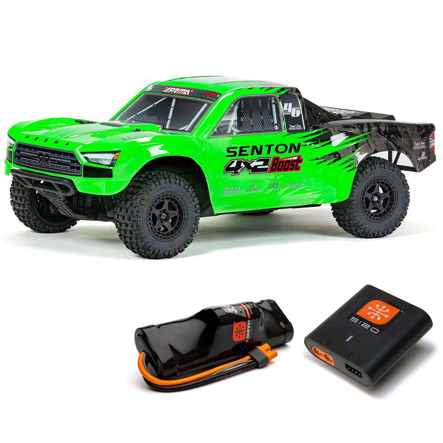 Senton 4X2 BOOST 1/10 Electric RTR Short Course Truck (Green) w/SLT2 2.4GHz Radio, Battery & Charger