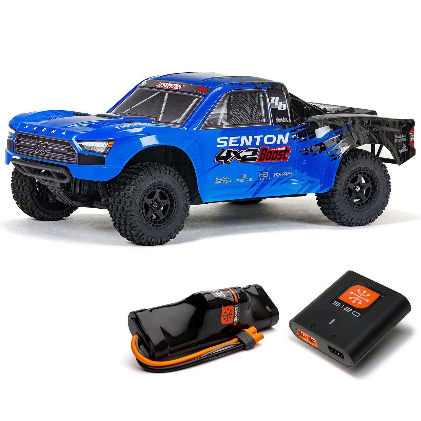 Senton 4X2 BOOST 1/10 Electric RTR Short Course Truck (Blue) w/SLT2 2.4GHz Radio, Battery & Charger