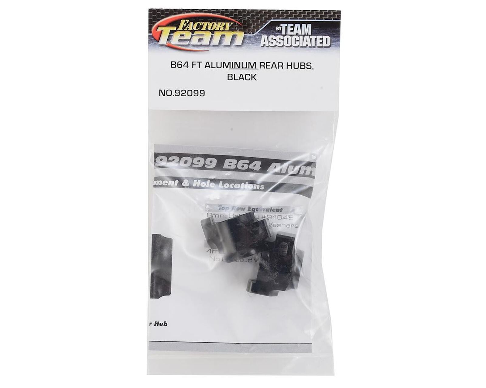 B64 Factory Team Aluminum Rear Hubs (Black) (2)