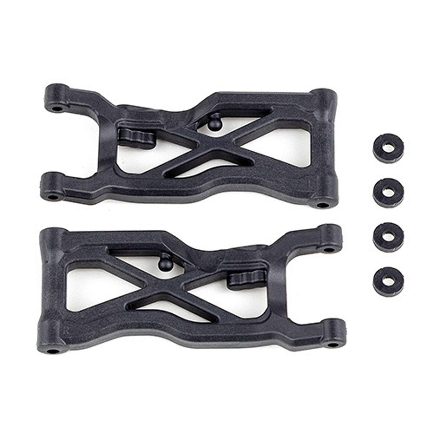 RC10B7 Ft Rear Suspension Arms, Carbon