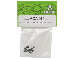 AXIC0118 3x8mm Flat Head Screw (Black) (10)