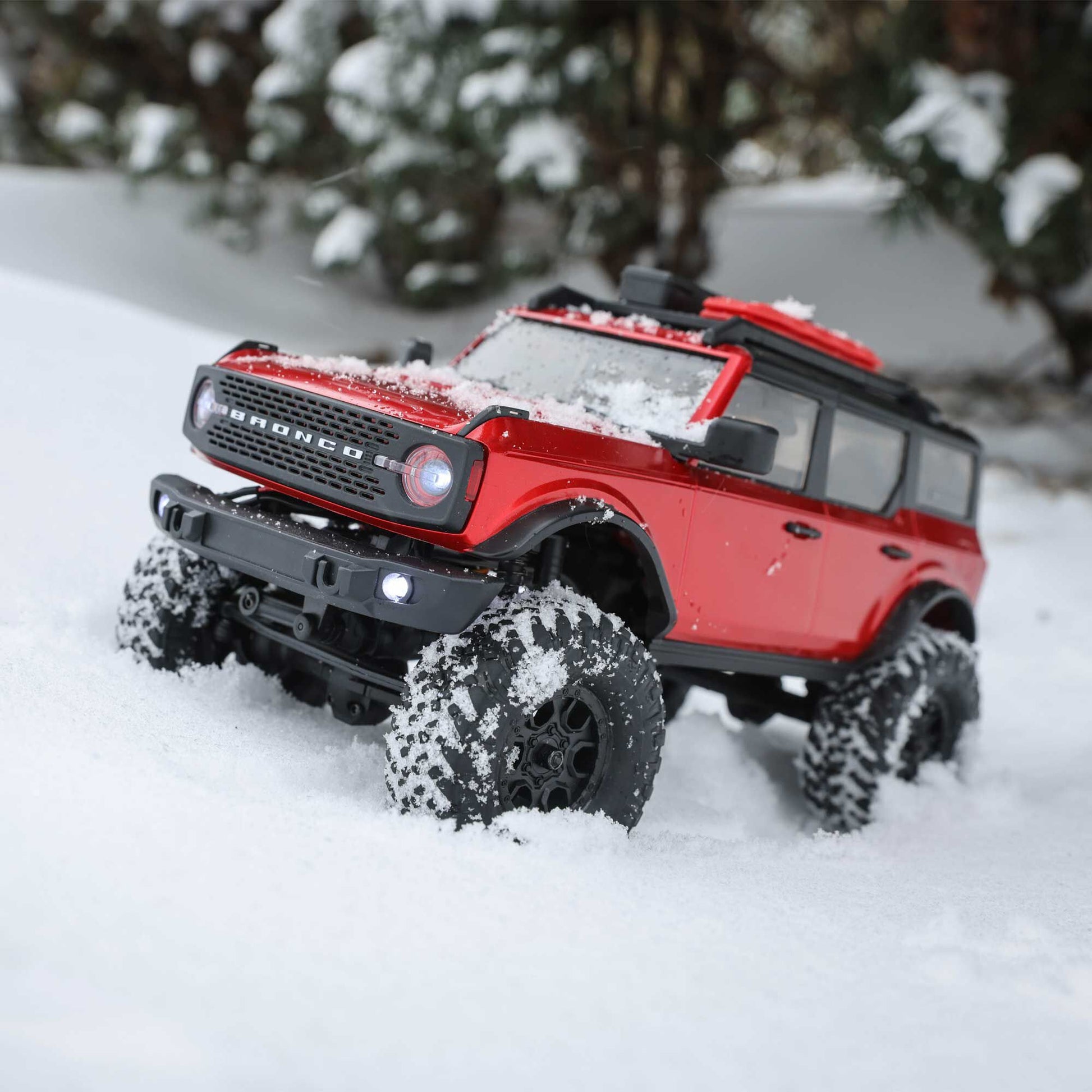 1/24 SCX24 2021 Ford Bronco 4WD Truck Brushed RTR, Red