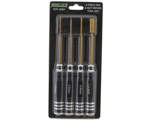 EcoPower 4-Piece Metric Hex & Nut Driver Tool Set (1.5, 2.0, 2.5mm/7mm)