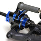 B74/B6.2 HD Aluminum Rear Hub Link Mounts (Black/Blue) (2)