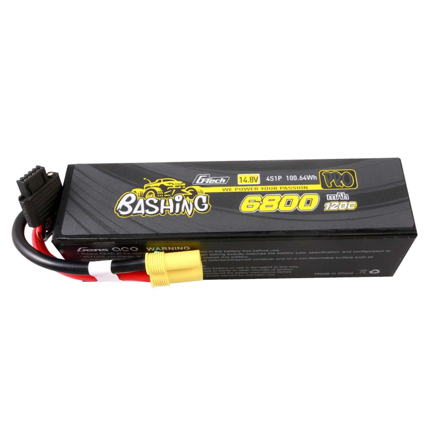 14.8V 6800mAh 4S 120C G-Tech Bashing Series Hardcase LiPo Battery: EC5