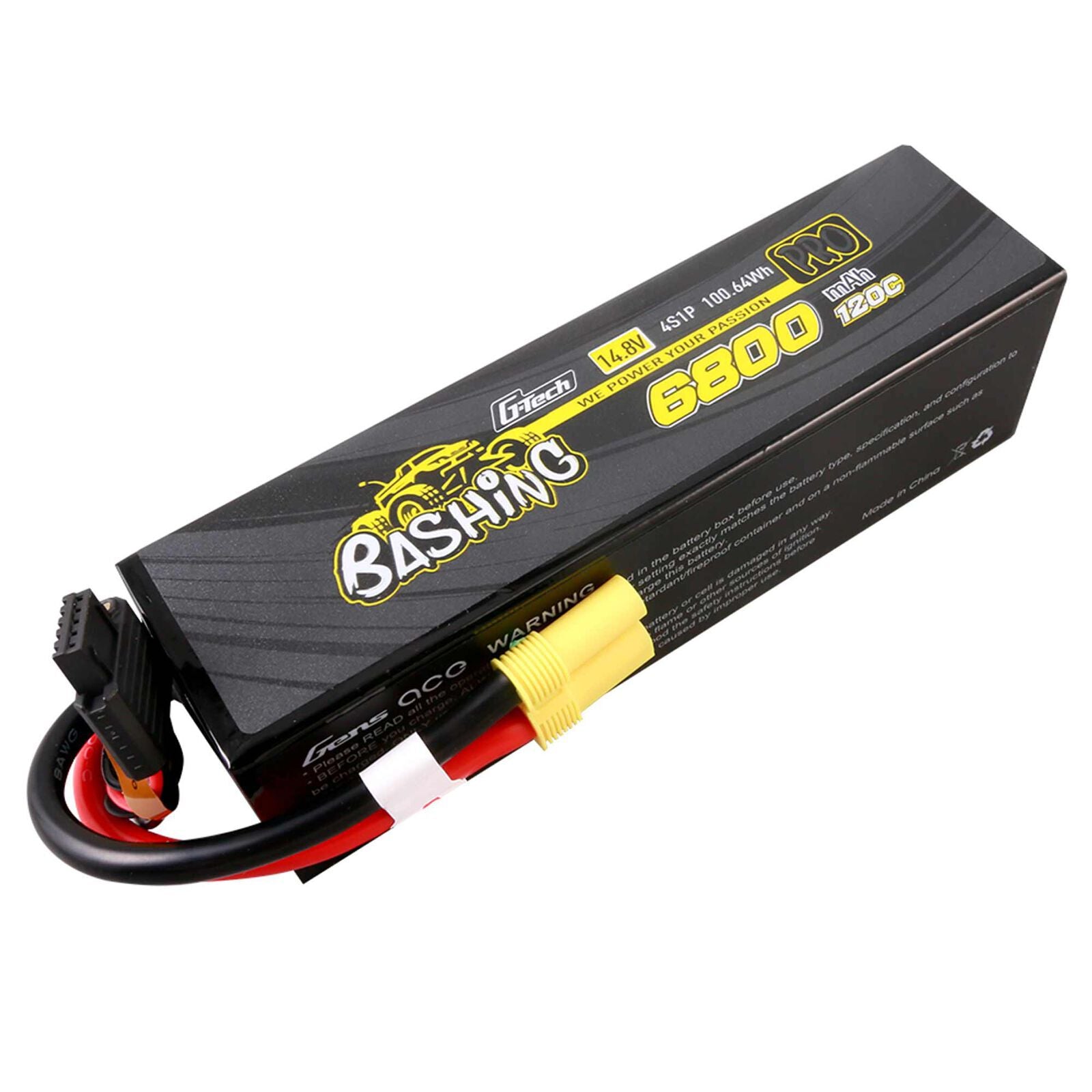 14.8V 6800mAh 4S 120C G-Tech Bashing Series Hardcase LiPo Battery: EC5