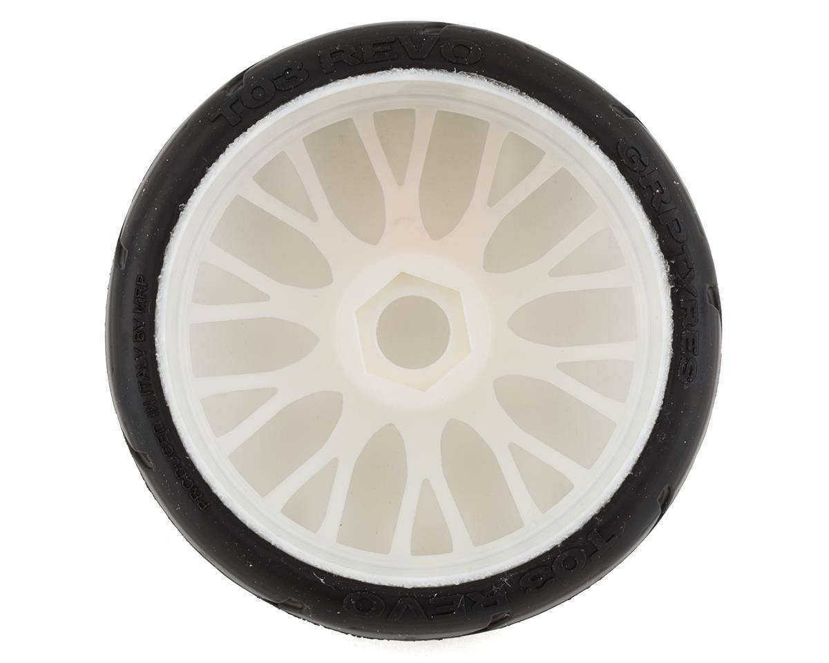 GRP Tires GT - TO3 Revo Belted Pre-Mounted 1/8 Buggy Tires (White) (2) (XM2) w/RIGID Wheel