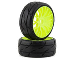 GRP Tires GT - TO3 Revo Belted Pre-Mounted 1/8 Buggy Tires (Yellow) (2) (XM2) w/FLEX Wheel