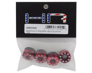 Arrma Kraton 8S Aluminum O-Ring Delrin Cap Hub Nut (Red) (4)