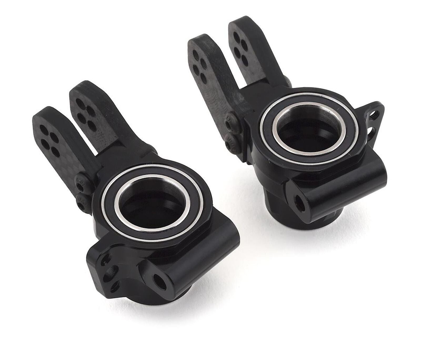 Kraton/Outcast Aluminum "HD Bearings" Rear Axle Carriers (Black) (2)