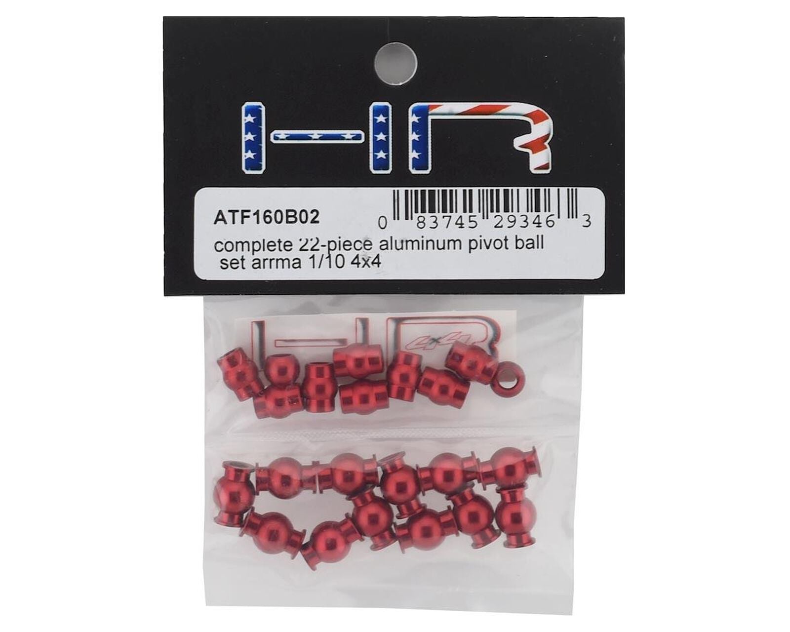 Arrma 4x4 Aluminum Pivot Ball Set (Red)