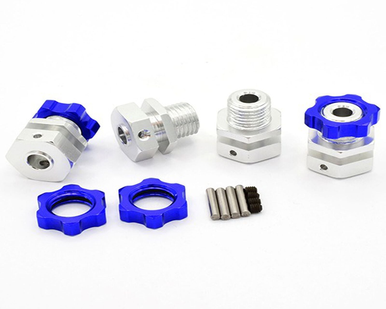 Aluminum +6mm 17mm Hubs, Hex Serrated Nuts, for Traxxas MT