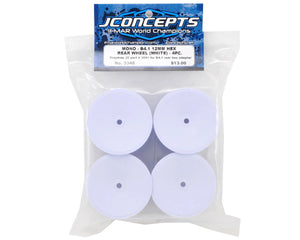 JConcepts 12mm Hex Mono 2.2 Rear Wheels (White) (4) (B7/B6/B74/RB6)