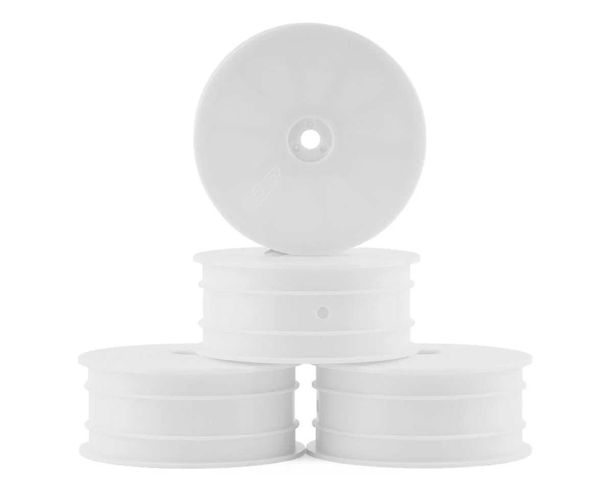 JConcepts 12mm Hex Mono 2.2 4WD Front Buggy Wheels (4) (White) (22X-4, XB4, B74.1)