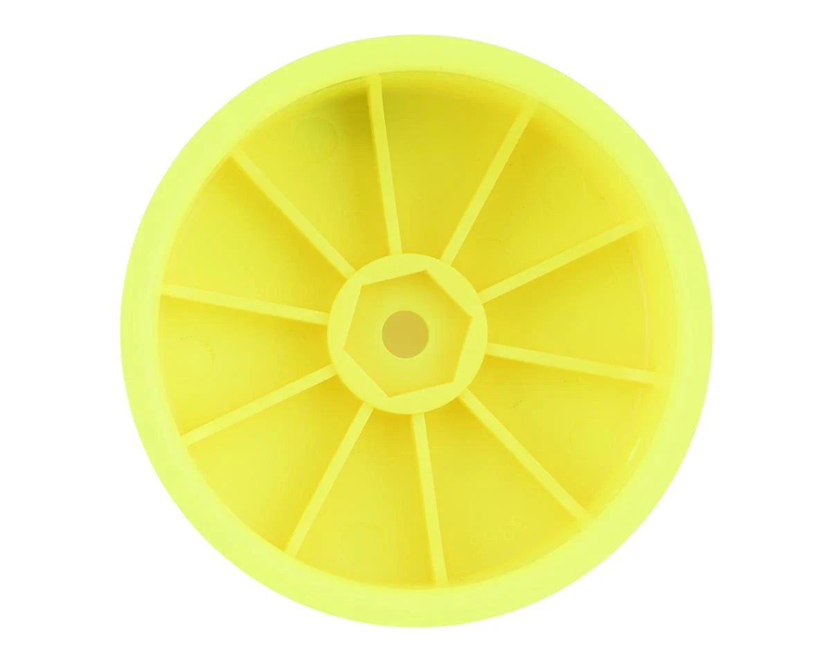 JConcepts 12mm Hex Mono 2.2 4WD Front Buggy Wheels (4) (Yellow) (22X-4, XB4, B74.1)