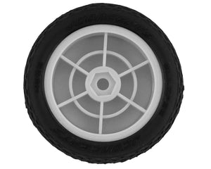 Mini-B Ellipse Pre-Mounted Front Tires (White) (2) (Green)