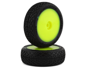 Mini-B Ellipse Pre-Mounted Front Tires (Yellow) (2) (Green)