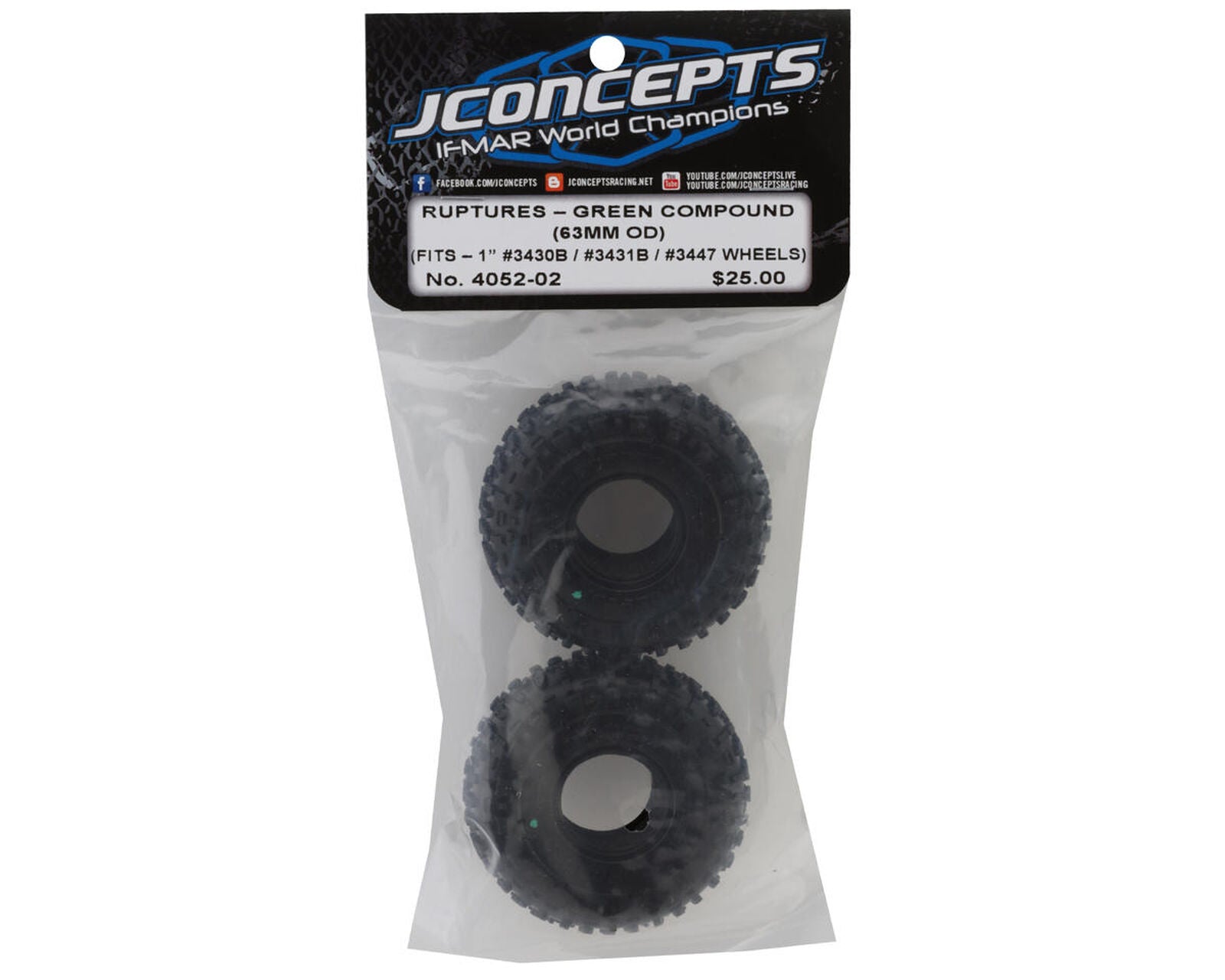 Ruptures 1.0" Micro Crawler Tires (2) (Green)