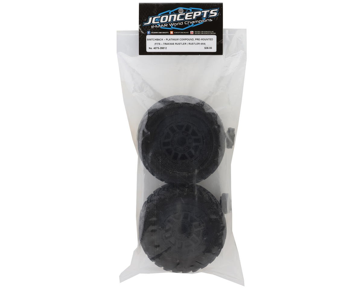 JConcepts Switchback 2.8" Pre-Mounted Tires (2) (12mm Hex) (Platinum)